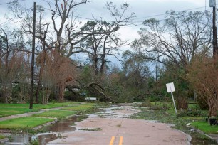 Hurricane Laura in Lake Charles, Louisiana.
