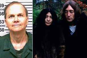 Mark David Chapman, Yoko Ono, and John Lennon.