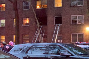 The scene of the fire in East Harlem.
