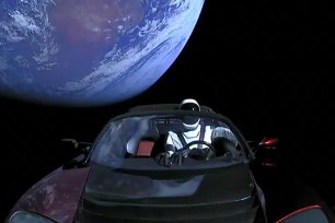 Tesla Starman passes Mars