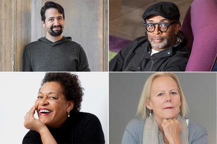 “Hamilton” creator Lin-Manuel Miranda (clockwise), directors Spike Lee and Phyllida Lloyd, and artist Carrie Mae Weems are guiding up-and-coming creative talents through this year’s Rolex Mentor and Protégé Arts Initiative.