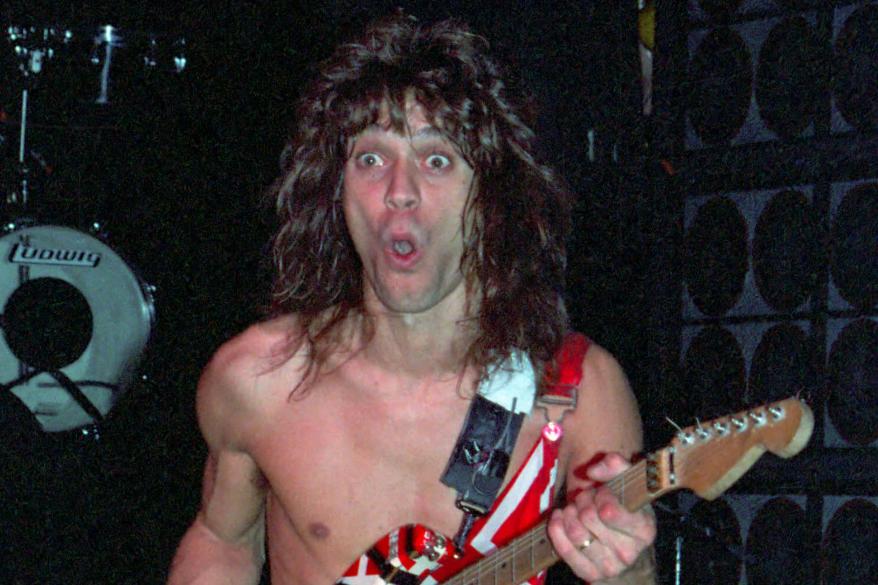 Eddie Van Halen of Van Halen performs on the Diver Down tour at Madison Square Garden circa 1982.