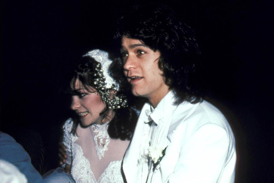 Valerie Bertinelli and Eddie Van Halen at their wedding.