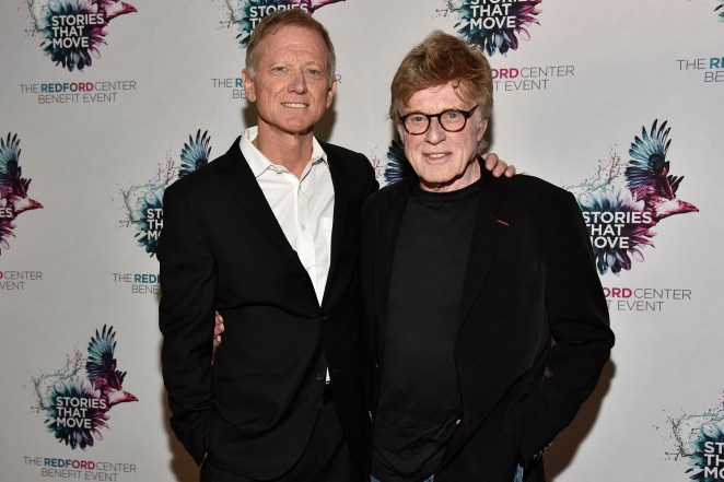 James Redford with his father Robert in 2018.