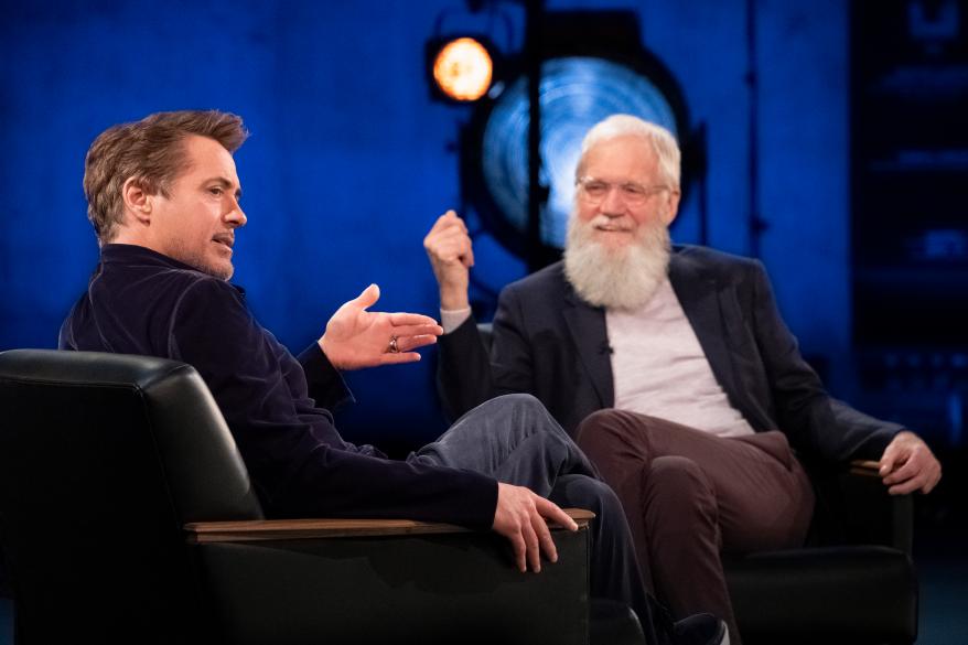 Robert Downey Jr. with David Letterman