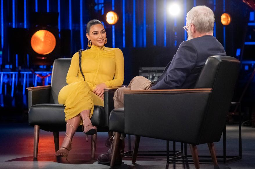 Kim Kardashian with David Letterman