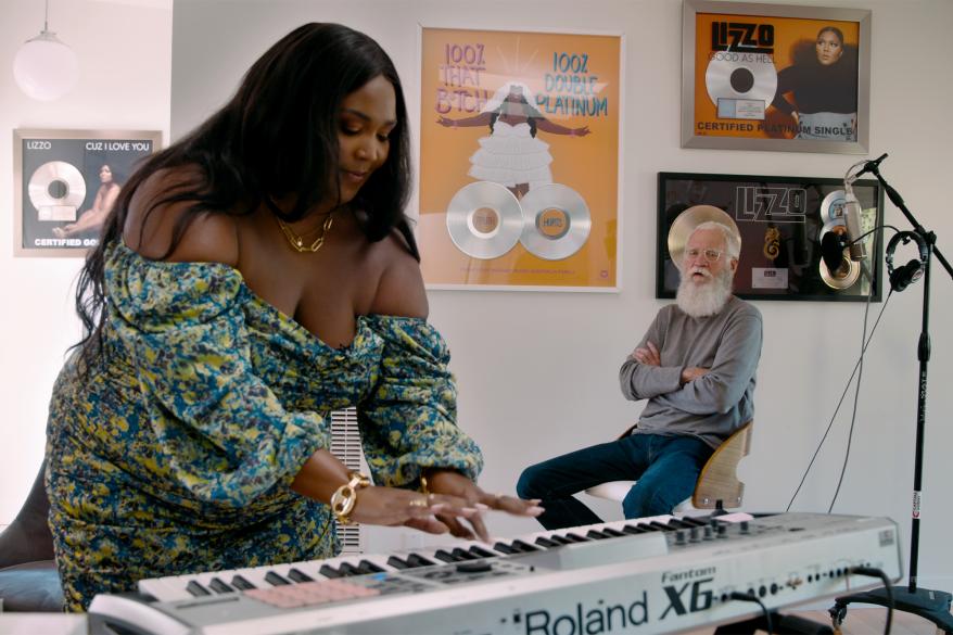 Lizzo with David Letterman