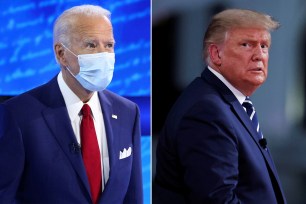 Democratic presidential candidate Joe Biden and President Trump