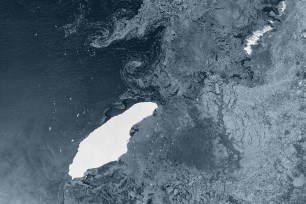 An image captured by Copernicus Sentinel-1 radar mission on July 5, 2020, shows the berg A-68A.