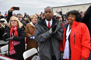 Ben Carson with his wife Candy at an October 30 Trump rally