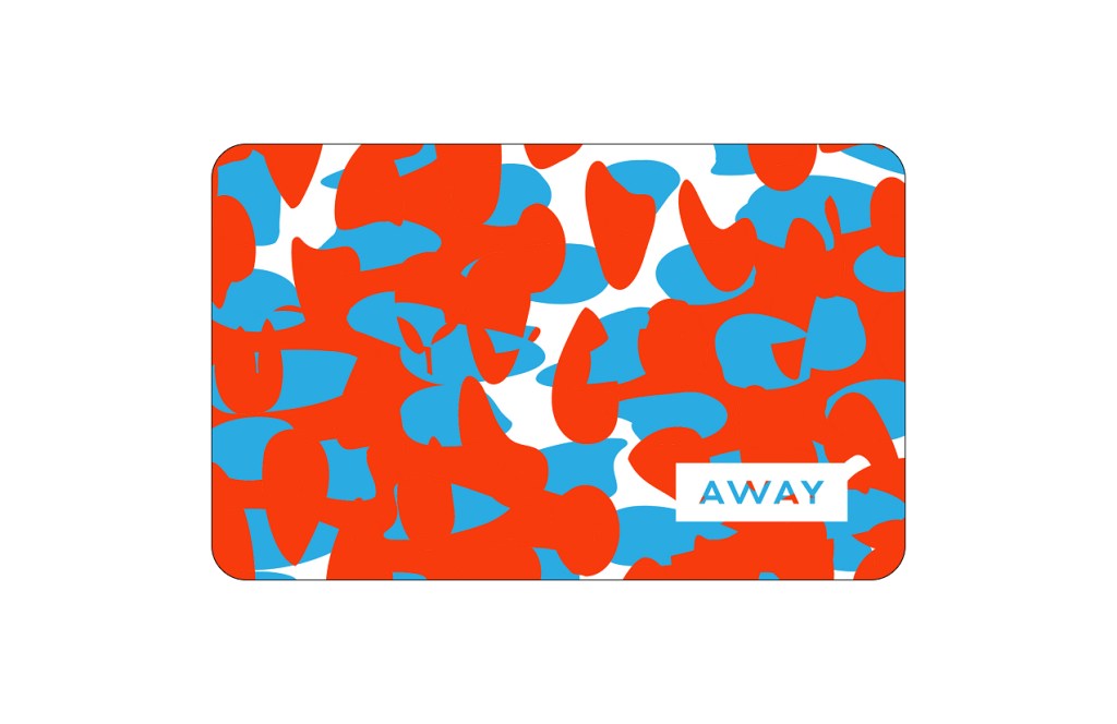 Blue and orange away gift card
