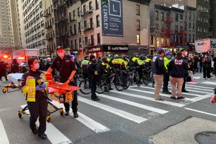 Black Lives Matter protesters were struck in East 39th Street in Midtown, Manhattan.