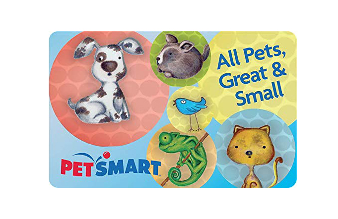 Gift card with pets on it