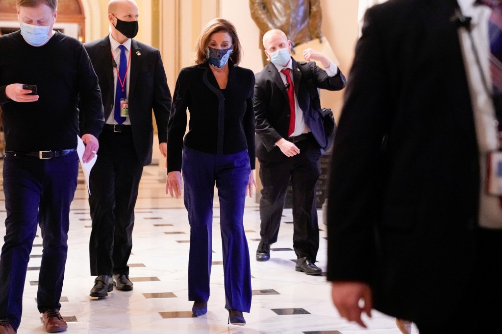 U.S. Speaker of the House Nancy Pelosi (D-CA) walks through the U.S. Capitol