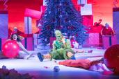 Booboo Stewart as Young Max and Matthew Morrison in the title role of NBC's "Grinch" musical.