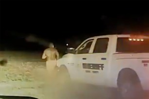 A Kansas sheriff's deputy mowing down a fleeing black man with his patrol truck.