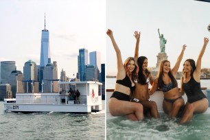 Revelers are doling out about $100 per person for 90-minute river cruises in hot-tub boats.