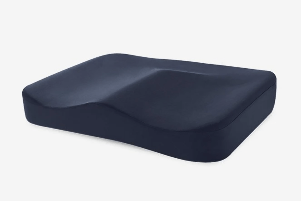 A dark blue seat cushion 