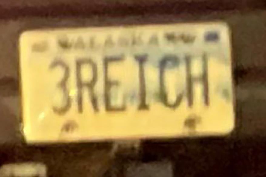 Alaska native Matt Tunseth photographed a vehicle with a license plate that read "3REICH" and his post sparked outrage online.