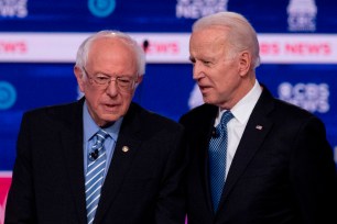 Bernie Sanders and Joe Biden