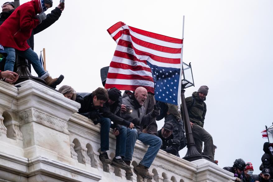 Supporters of President Donald Trump clash with police at the US Capitol