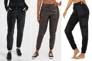 Three side by sides of women in black joggers