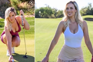 Paige Spiranac says her husband, athletic trainer Steven Tinoco, encourages her to show "more cleavage" on social media. She has more than 2.6 million followers on Instagram.