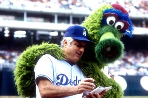 Tommy Lasorda once feuded with the Philly Phanatic