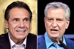 Andrew Cuomo and Bill de Blasio