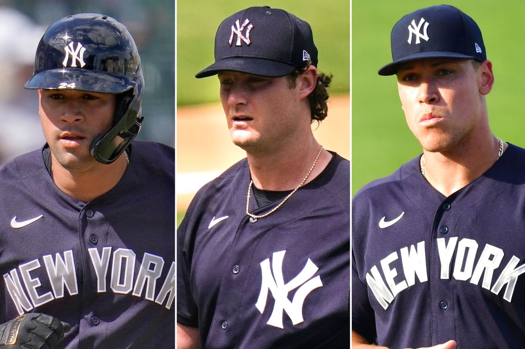 Gary Sanchez, Gerrit Cole and Aaron Judge