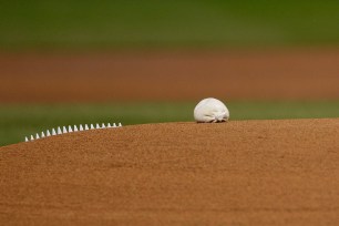 The pitcher's mound.