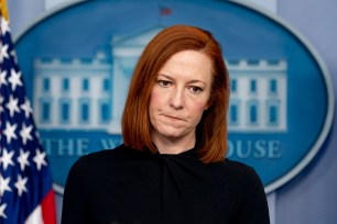 White House press secretary Jen Psaki at a press briefing on March 1, 2021.