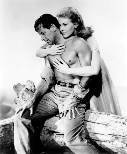 Novak (right) with "Picnic" co-star William Holden (left).