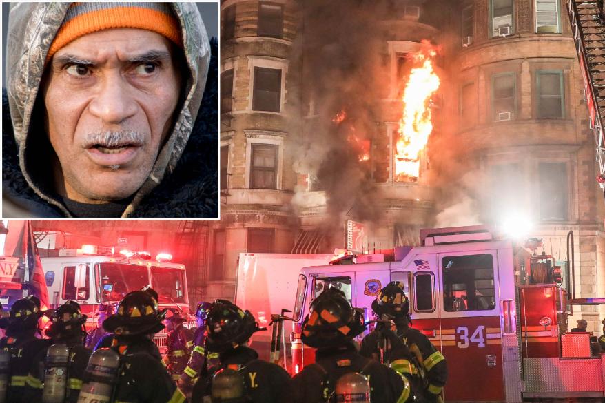 Vincent Sollazzo Lampkin (inset) the landlord of the building that caught fire during the filming of "Motherless Brooklyn" in 2018.