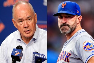 Sandy Alderson and Mickey Callaway