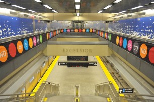 A platform at the Second Avenue subway in Manhattan.