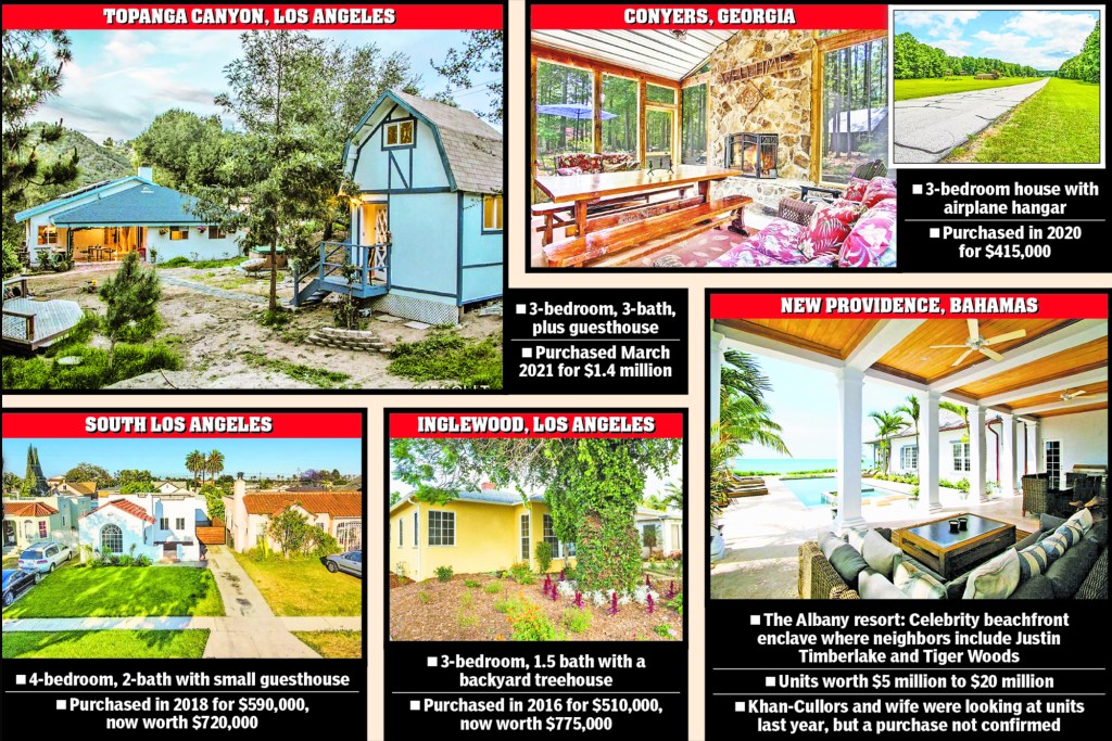 An overview of the homes bought by Khan-Cullors.