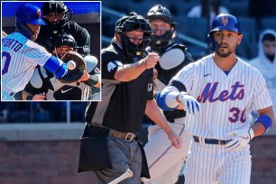 Mets win Michael Conforto hit-by-pitch