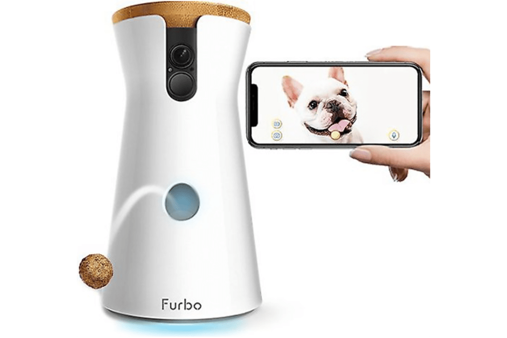 A Furbo automatic pet treat feeder 