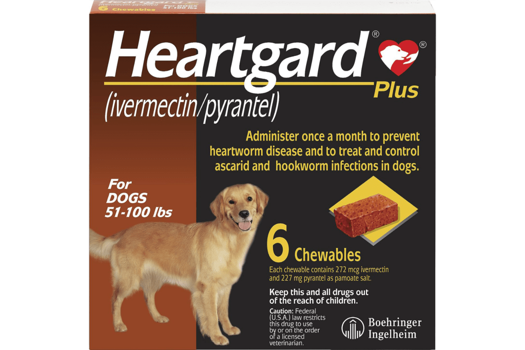 A Heartguard medication for a dog 