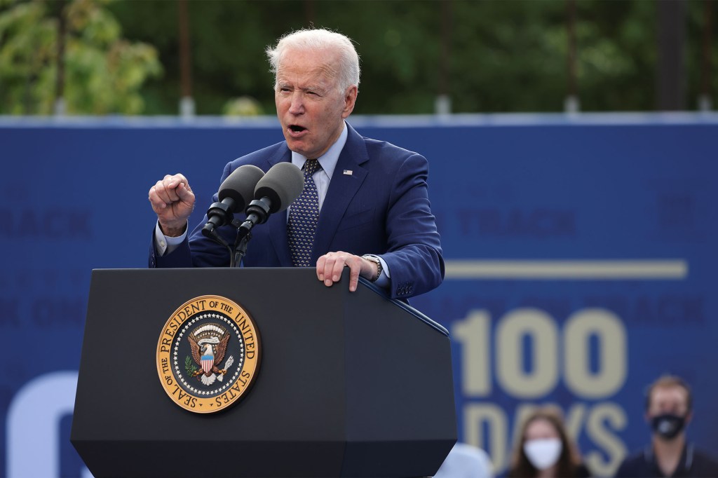 President Joe Biden appeased to protesters calling for the end of private detention centers, saying “There should be no private prisons, period.”
