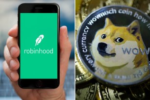 Robinhood app and Dogecoin crypto currency.