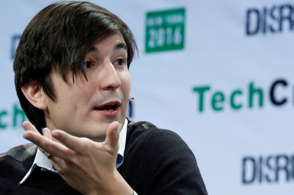 Vlad Tenev, co-founder and co-CEO of investing app Robinhood, speaks during a tech event.