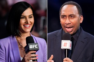 Megan Olivi was left out of a tweet from Stephen A. Smith congratulating ESPN for their UFC coverage.