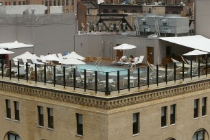 An exterior view of the new celebrity hotspot "SoHo House" is shown August 6, 2003 in the meatpacking district of Manhattan