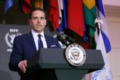 World Food Program USA Board Chairman Hunter Biden speaks at the World Food Program USA's Annual McGovern-Dole Leadership Award Ceremony at Organization of American States on April 12, 2016 in Washington, DC.