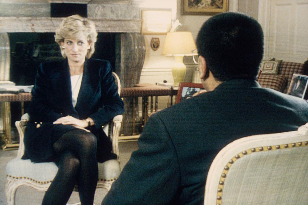 Martin Bashir interviews Princess Diana for the BBC, in 1995.