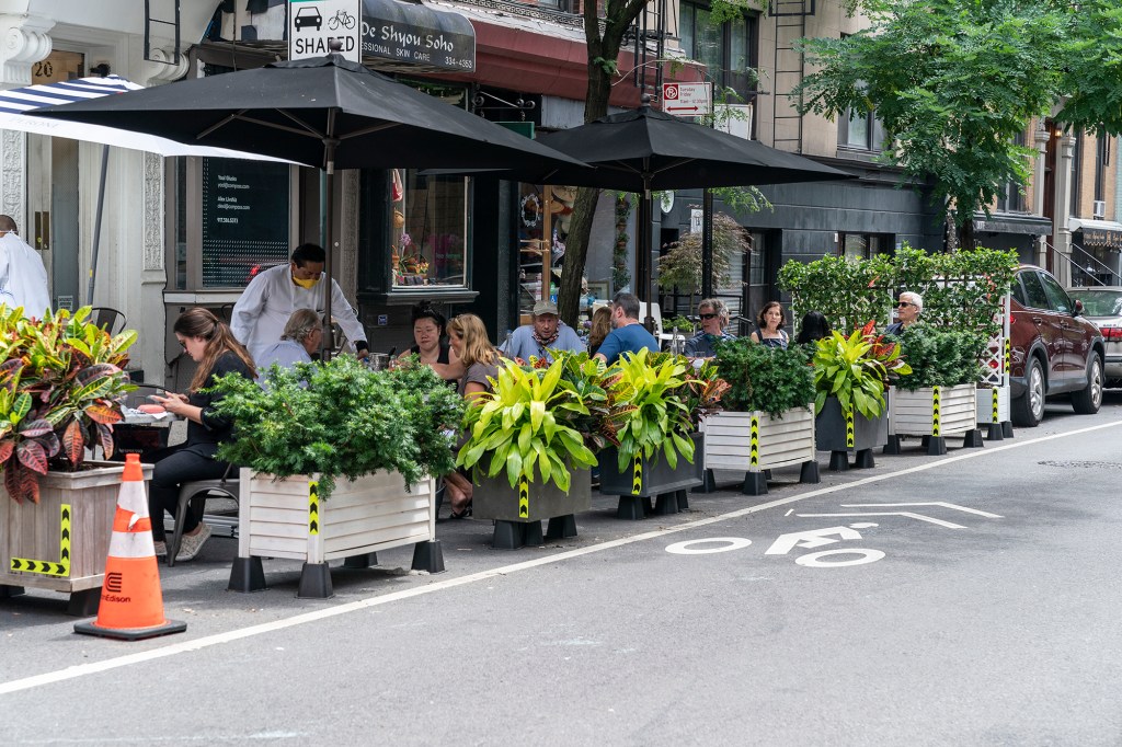 Outdoor dining.