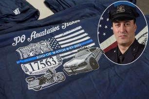 NYPD Officer Tsakos Anastasio was killed after he was hit by a drunk driver.