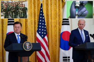 President Joe Biden the US will ship COVID-19 vaccines for 550,000 South Korean servicemen.